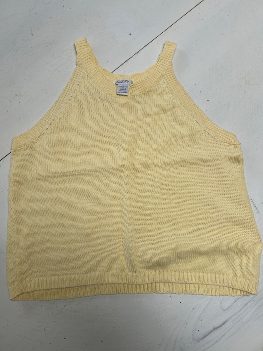 Butter Yellow Knit Tank Top L